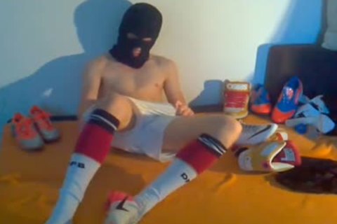 Me wanking After A Soccer Game. But that is Not All. I Use My wazoo plug For A filthy poke!