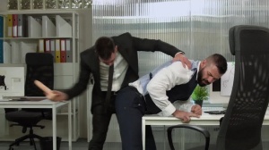 Defiance - Paddy O'Brian with Victor D'Angelo butthole Hump