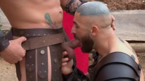 Sacred group Of Thebes - Francois Sagat and Ryan bangs butthole dril