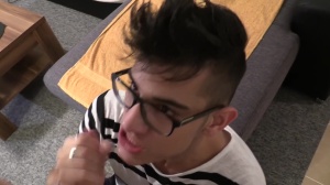 A student from Slovakia gives a handjob