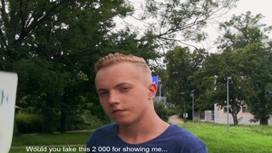 Outdoor POV plow with a dong-crazed twink babe