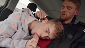 Str8 Chaser - Brown hair Calhoun Sawyer blowjob cum outdoors