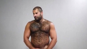 Samuel's favorite - hirsute GOD's undress-aperture TWITCHING-HJ-cum