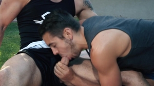 HotHouse.com: Jimmy Durano & Dante Colle pumping in park