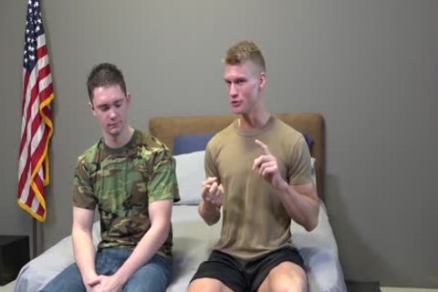 'Army Cadet Sucks ramrod For The First Time'