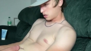 Fit American man Wanks On webcam